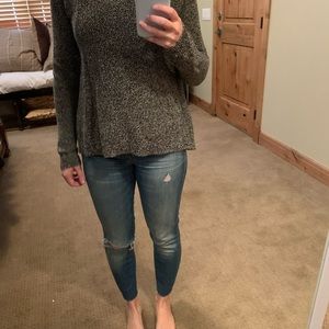 Grey Madewell sweater with very cute split back